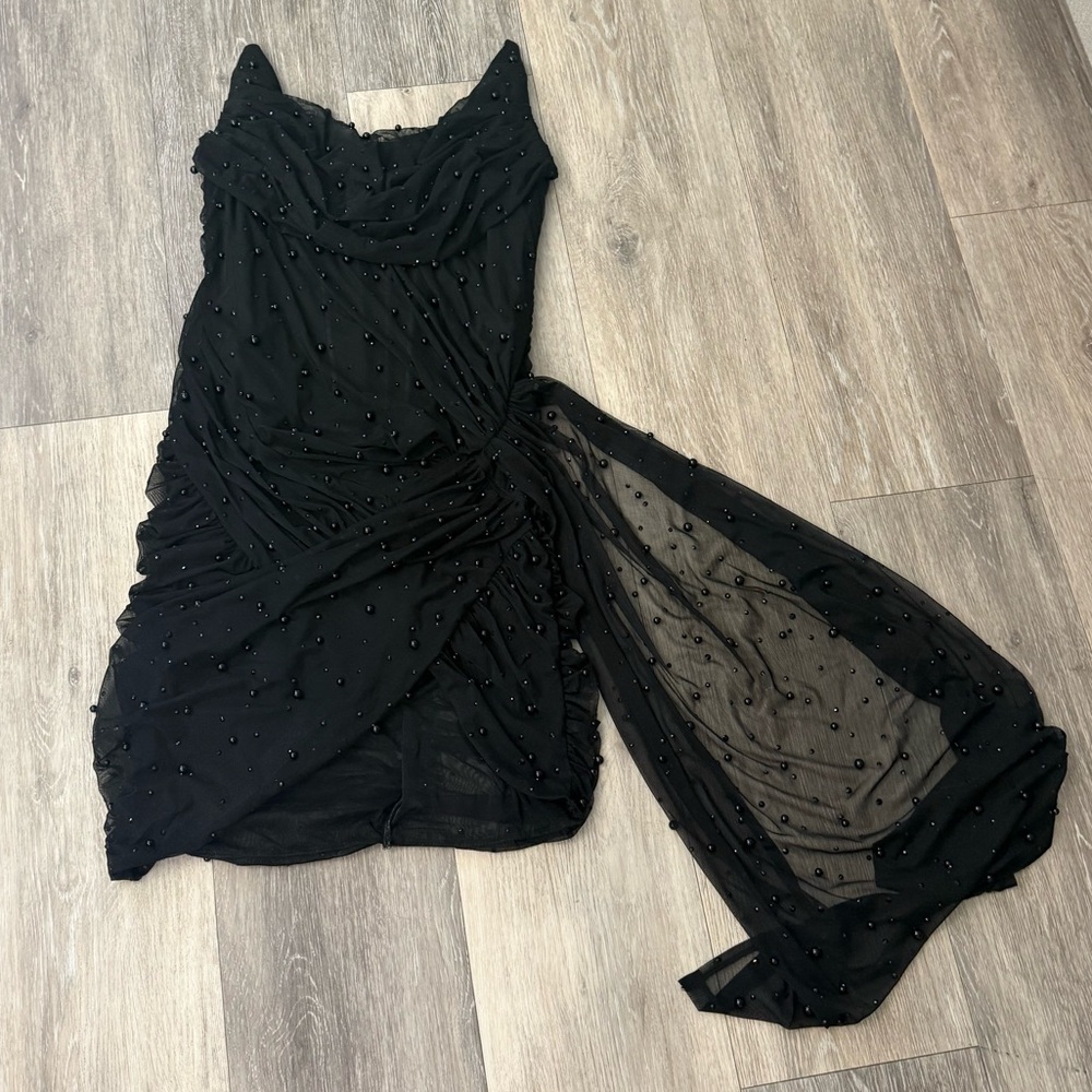Banjul Black Asymmetrical Dress Size Small